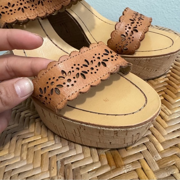 Coach Laser Cut Gena Wedge Sandal Size 7 - Picture 2 of 15
